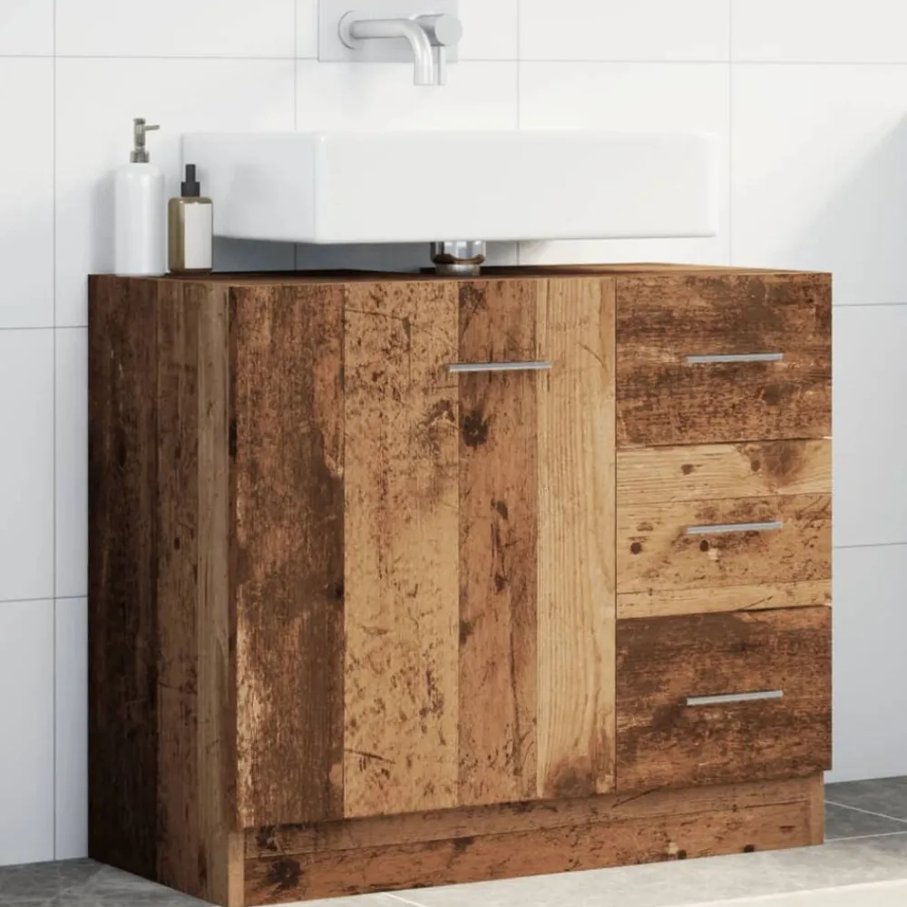 Wastafelkast 63x30x54 cm bewerkt hout kleurig>vidaXL Discount