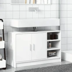 Wastafelkast 90x29x55 cm bewerkt hout><noscript><img width=