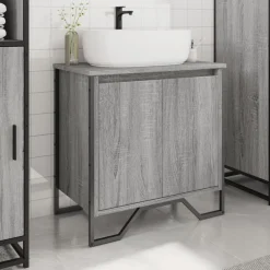 Wastafelkast 60x35x60 cm bewerkt hout eikenkleurig><noscript><img width=