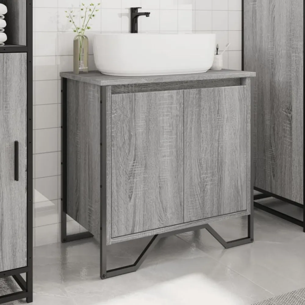 Wastafelkast 60x35x60 cm bewerkt hout eikenkleurig>vidaXL Discount
