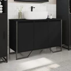 Wastafelkast 91x35x60 cm bewerkt hout><noscript><img width=