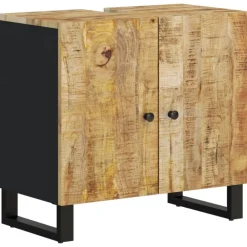 Wastafelkast 62x33x58 cm massief mangohout en bewerkt hout>vidaXL Best