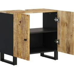 Wastafelkast 62x33x58 cm massief mangohout en bewerkt hout><noscript><img width=