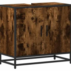 Wastafelkast 65x33x60 cm bewerkt hout kleurig>vidaXL Clearance