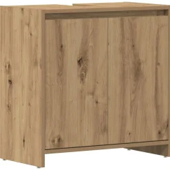Meubelsets*vidaXL Wastafelkast 60x33x60 cm bewerkt hout artisanaal eikenkleurig