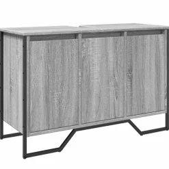Wastafelkast 91x35x60 cm bewerkt hout eikenkleurig>vidaXL New