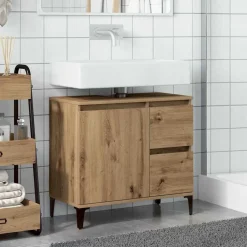 Wastafelkast 65x33x60 cm bewerkt hout><noscript><img width=