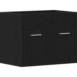 Meubelsets*vidaXL Wastafelkast 60x38,5x46 cm bewerkt hout kleurig Zwart eiken