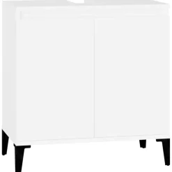 Kasten & Opbergmeubelen*vidaXL Wastafelkast 58x33x60 cm bewerkt hout Wit