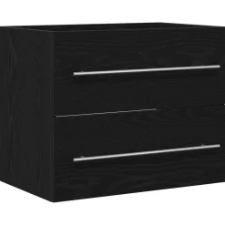 Meubelsets*vidaXL Wastafelkast 60x38,5x48 cm spaanplaat kleurig Zwart eiken