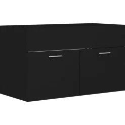 Meubelsets*vidaXL Wastafelkast 80x38,5x46 cm bewerkt hout Zwart