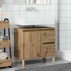 Wastafelkast 65x33x60 cm bewerkt hout><noscript><img width=