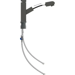 Sanitair & Loodgietersbenodigdheden*vidaXL Wastafelkraan met uittrekfunctie 157x172 mm Grijs