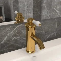 Sanitair & Loodgietersbenodigdheden*vidaXL Wastafelkraan 130x180 mm kleurig Goud