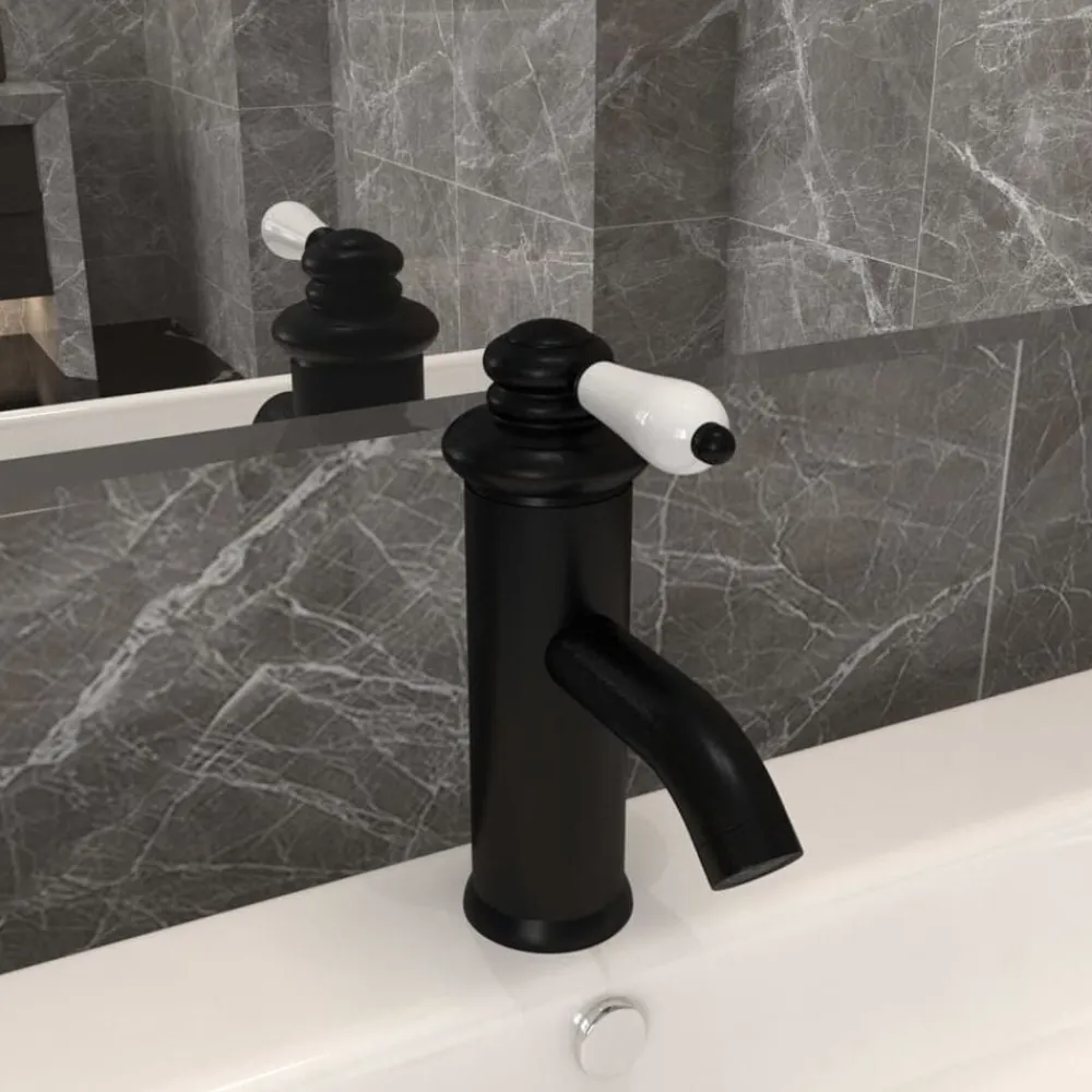 Sanitair & Loodgietersbenodigdheden*vidaXL Wastafelkraan 130x180 mm Zwart
