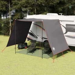 Buitensport*vidaXL Waterbestendige Tarp met dak Grijs en oranje