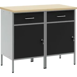 Werk kast met lade 2 pcs en Grijs 100 x 55 x 85 cm>vidaXL Sale