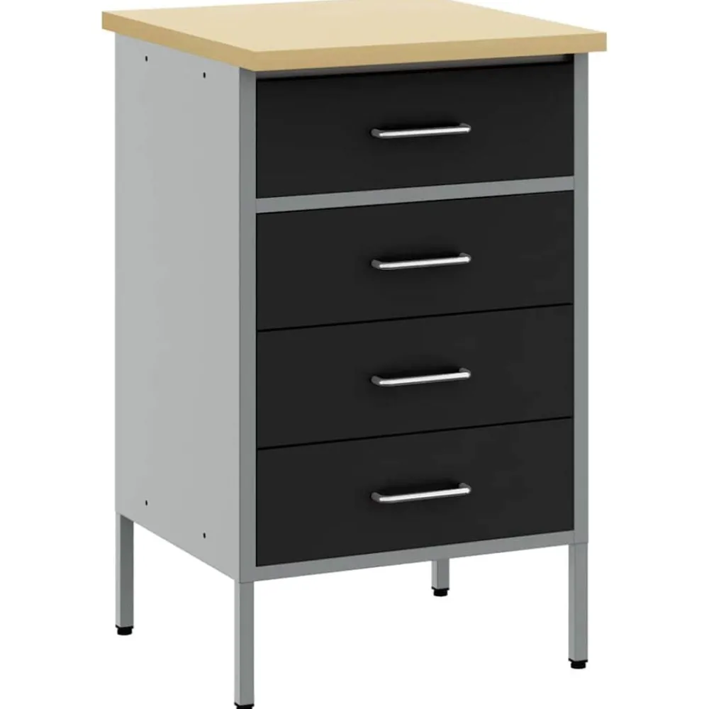 Werkbank met lade met opslag en Grijs 50 x 55 x 85 cm>vidaXL Discount