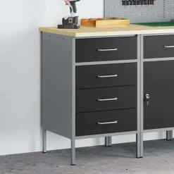 Werkbank met lade met opslag en Grijs 50 x 55 x 85 cm><noscript><img width=