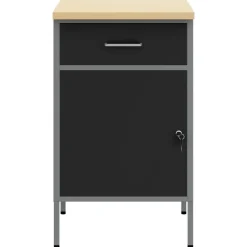 Bouwbeslag*vidaXL Werkbank met lade met opslag en Grijs 50 x 55 x 85 cm Zwart