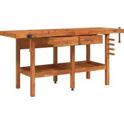Werkbank met lades en bankschroeven 192x62x83 cm acaciahout><noscript><img width=