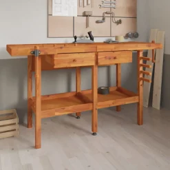 Werkbank met lades en bankschroeven 162x62x83 cm acaciahout>vidaXL Best