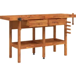 Werkbank met lades en bankschroeven 162x62x83 cm acaciahout><noscript><img width=