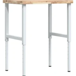 Werkbank rechthoekig 80x60x(73-99,5) cm massief acaciahout>vidaXL Outlet
