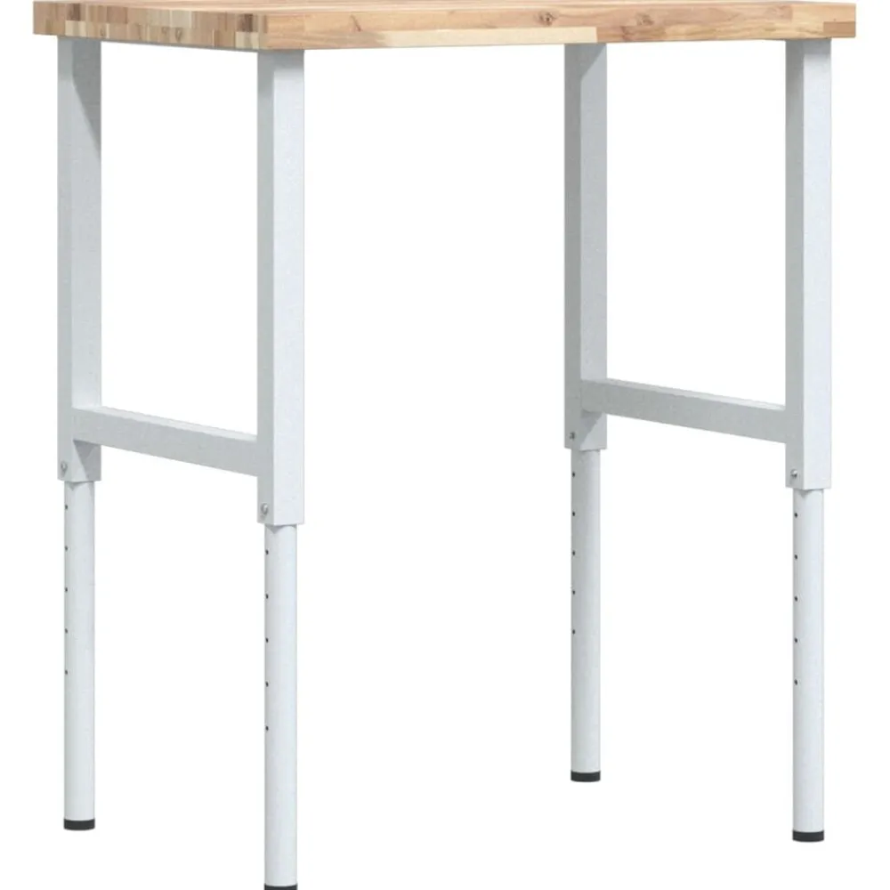 Werkbank rechthoekig 80x60x(73-99,5) cm massief acaciahout>vidaXL Outlet