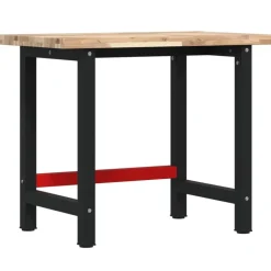 Bouwbeslag*vidaXL Werkbank rechthoekig 100x60x83 cm massief acaciahout Naturel