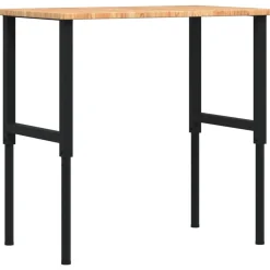 Werkbank rechthoek 100x60x(71,5-98) cm eikenhout lichtbruin>vidaXL Discount