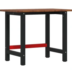 Werkbank rechthoek 100x60x81,5 cm massief eikenhout>vidaXL