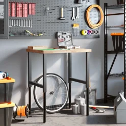 Werkbank rechthoekig 80x60x(73-99,5) cm massief acaciahout><noscript><img width=