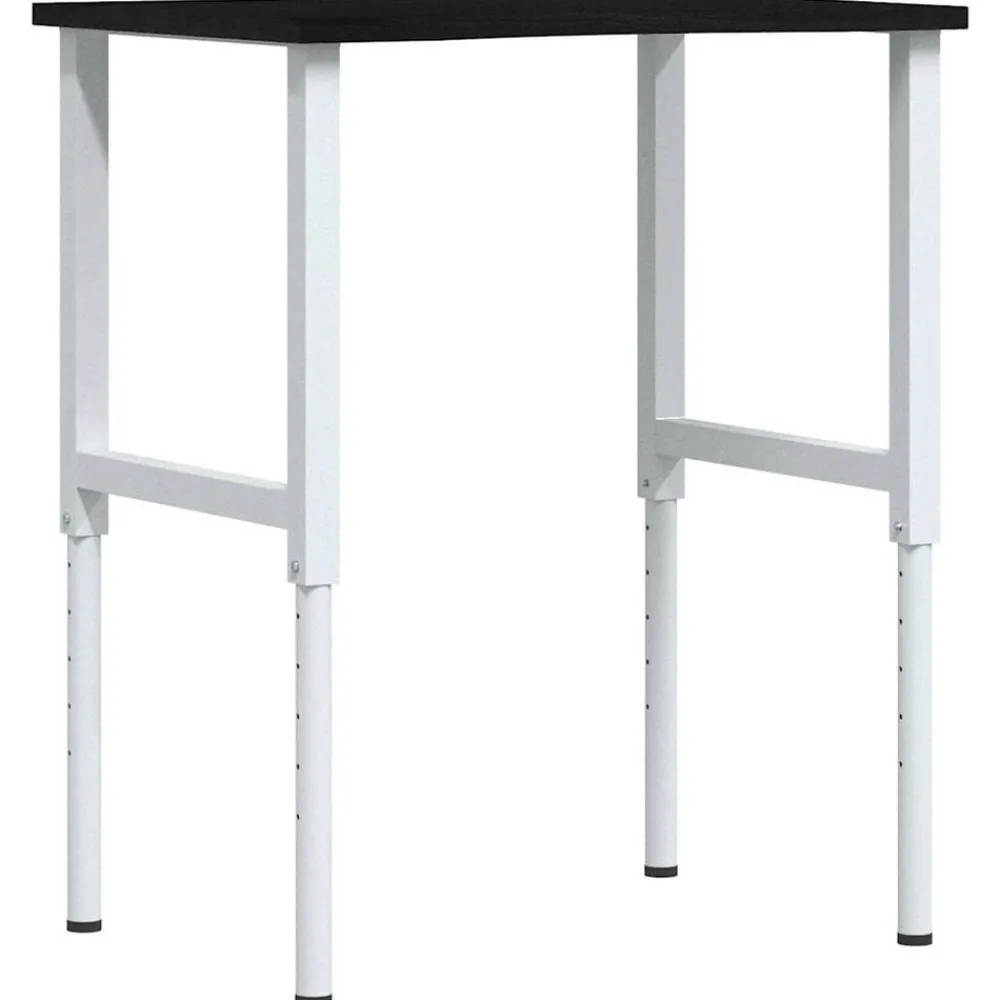 Bouwbeslag*vidaXL Werkbank 80x60x(71,5-98) cm eikenhout donkerbruin wit en donkerbruin