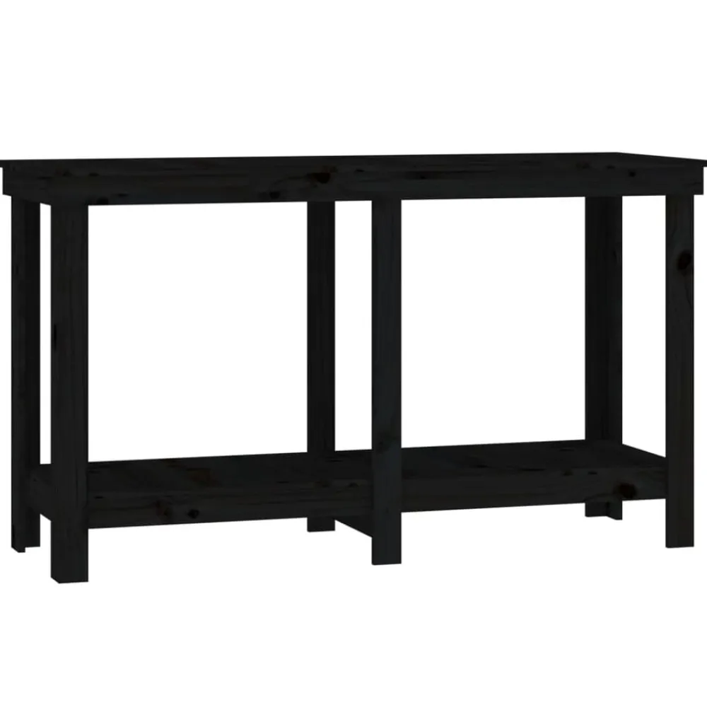 Bouwbeslag*vidaXL werkbank 140x50x80 cm massief grenenhout Zwart