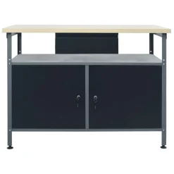 Bouwbeslag*vidaXL Werkbank 120x60x85 cm staal zwart