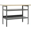 Werkbank 120x60x85 cm staal grijs>vidaXL Outlet