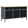 Bouwbeslag*vidaXL Werkbank 160x60x85 cm staal zwart