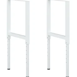 Tafelaccessoires*vidaXL Werkbankframes verstelbaar 2 st 55x(69-95,5) cm metaal Grijs