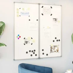 Whiteboard magnetisch inklapbaar 80x80x1,7 cm aluminium>vidaXL