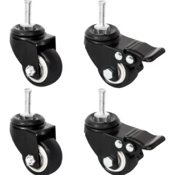 Wielen voor plantenbak 4 st 8x3,5x8 cm ijzer zwart>vidaXL Sale
