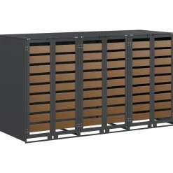 Wieltjesbakopslag voor 3 bakken Antraciet 340 x 77.5 x 115.5 cm>vidaXL Discount
