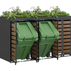 Wieltjesbakopslag voor 3 bakken Antraciet 340 x 77.5 x 115.5 cm><noscript><img width=