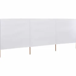 Windscherm 3-panelen 400x120 cm stof wit>vidaXL Online