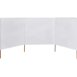 Windscherm 3-panelen 400x120 cm stof wit>vidaXL Online