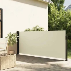 Windscherm uittrekbaar 100x300 cm crèmekleurig>vidaXL Clearance