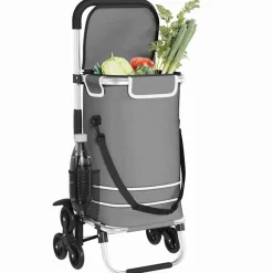 Bagage & Tassen*vidaXL Winkel trolley 47 x 39 x 100,5 cm Oxford stof Grijs