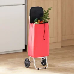 Bagage & Tassen*vidaXL Winkel trolley 35 x 28 x 92 cm Oxford stof Rood