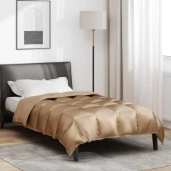 Linnengoed*vidaXL Winter Dekbed 135 x 200 cm Satijn en Microfiber Goud