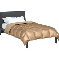 Linnengoed*vidaXL Winter Dekbed 135 x 200 cm Satijn en Microfiber Goud